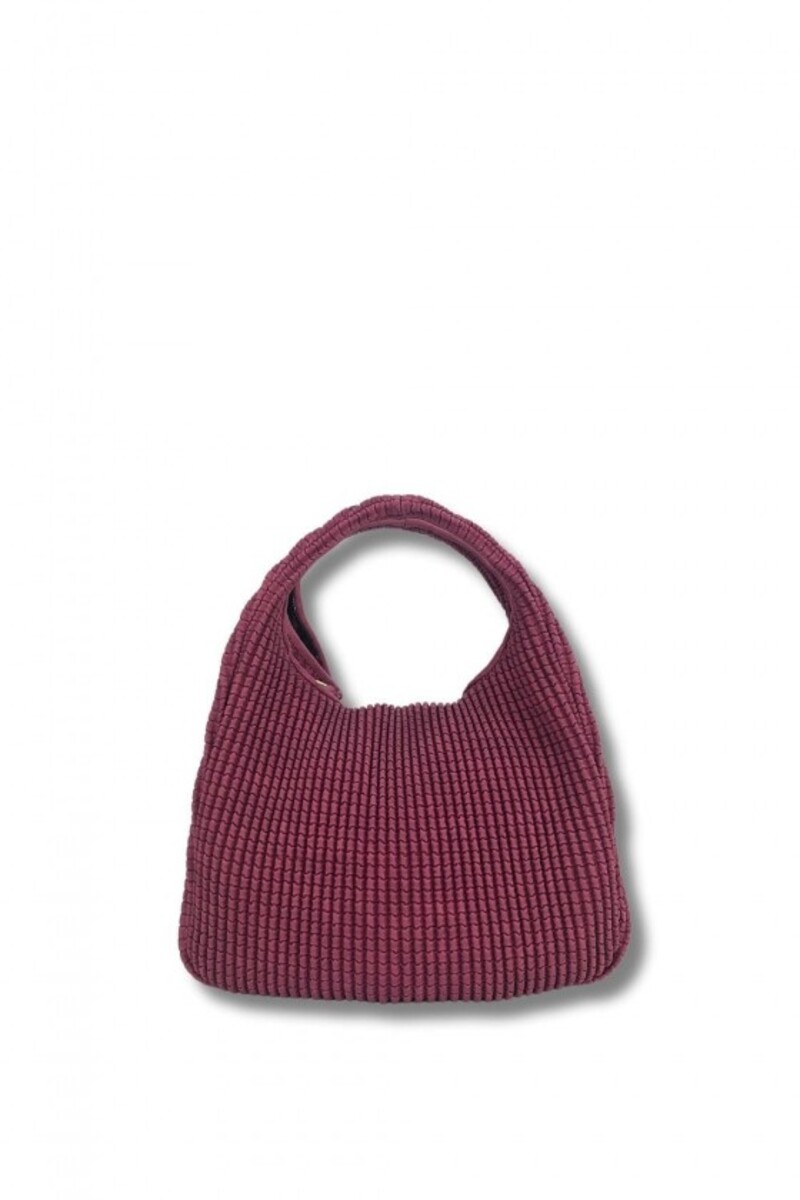 BOLSO DE MANO ENGOMADO COLOR BURDEOS 3